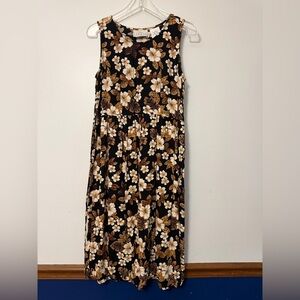 Floral Sleeveless Midi Dress